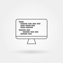 Programming icon single isolated with modern line vector