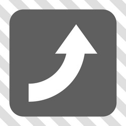 rotate up rounded square button vector image