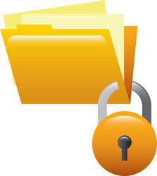 folder document with padlock isolated icon vector