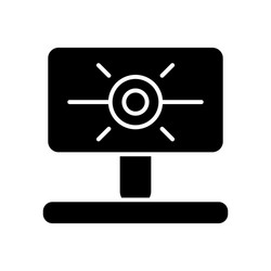 Web camera solid icon computer cam vector