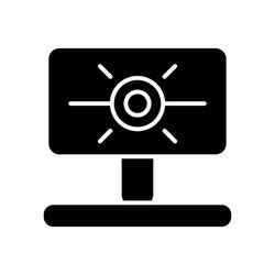 Web camera solid icon computer cam vector