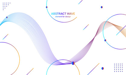abstract colorful wave element for design vector image