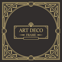 Art Deco Border Frame Vector Image