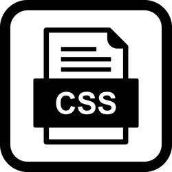 css file document icon vector image