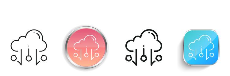 hail icon thin linear regular and button style vector image