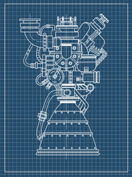 rocket engine design it can be used vector image