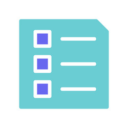 checklist document with boxes and lines design vector image