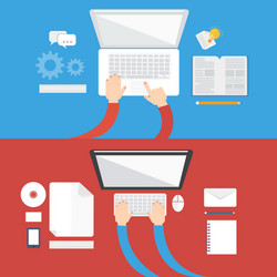 element of computer concept icon in flat design vector