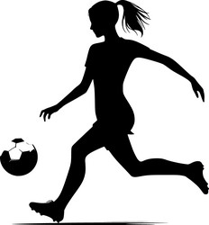 minimalist of a person kicking soccer ball flat Vector Image