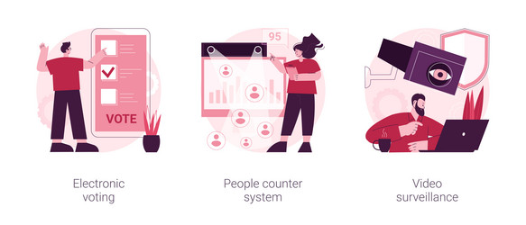 people monitoring and analytics abstract concept vector image