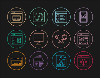 Set line system bug software browser files vector