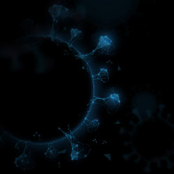 Virus abstract 3d viral microbe isolated Vector Image