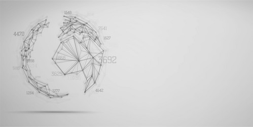 big data visualization abstract earth globe vector image
