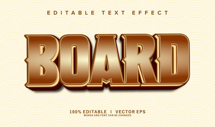 board text effect with modern style design vector image