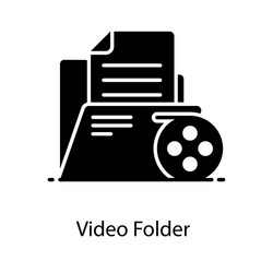 Video folder vector