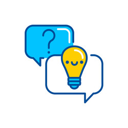answers on questions color icon custom video vector image