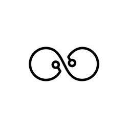 infinity icon set forever infinite loop symbol vector image
