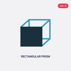 two color rectangular prism volume icon from vector image