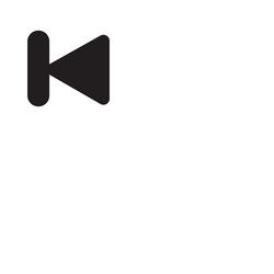 Back icon simple sign for web site and mobile app vector