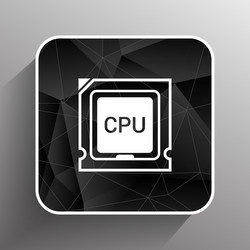 Icon of cpu microprocessor sign symbol process vector