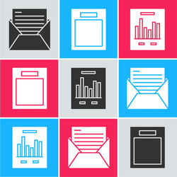 set mail and e-mail empty form document vector image