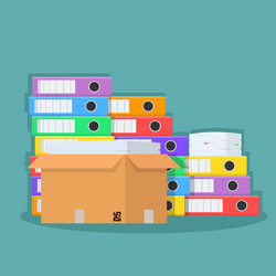 stack many color document folders paper vector image