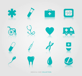 Medical health care logo set vector