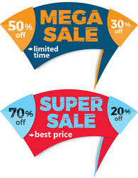 Sale label price tag banner badge template vector