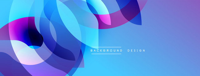abstract fluid shapes overlap creating vibrant vector image