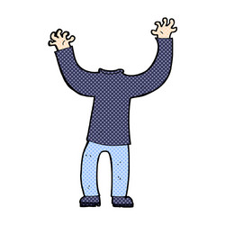 comic cartoon headless body vector