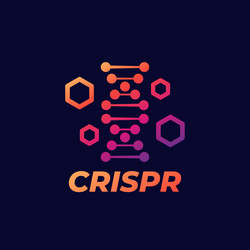 Crispr dna genome editing icon vector