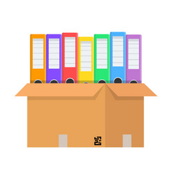 Stack many color document folders vector