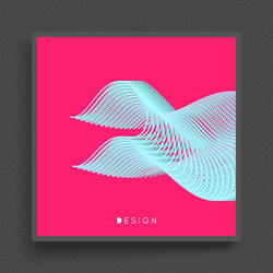 wavy background array with dynamic particles vector image