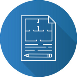 Floor plan linear icon Royalty Free Vector Image