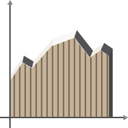 Gray business graph icon cartoon style vector