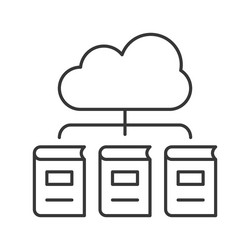 library cloud computing concept icon vector image