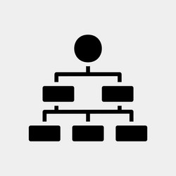 hierarchy icon in solid style for any projects vector image