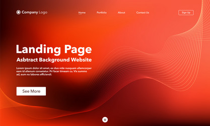 landing page abstract background website template vector image