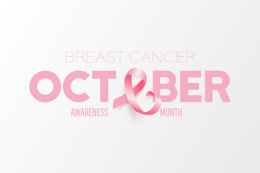 october breast cancer banner card placard Vector Image