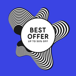 abstract poster with line shapes vector image