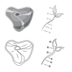 isolated object of and symbol set s vector image