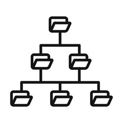 organized folder tree icon perfect for data vector image