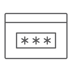 password thin line icon security and access vector image
