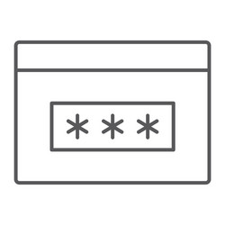 password thin line icon security and access vector