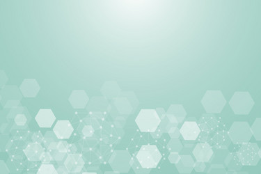 Scientific Network: Hexagonal Data Connection vector image