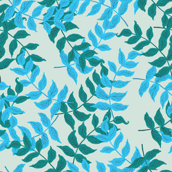 Leaves and fruits seamless pattern Royalty Free Vector Image
