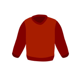 Sweater red warm clothing vector