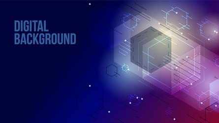 abstract color square background vector image