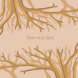 Abstract frame with trees and text place vector
