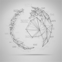 Big data visualization abstract earth globe vector